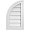 Ekena Millwork Quarter Round Top Left Surface Mount PVC Gable Vent w/ 2"W x 1-1/2"P Brickmould Frame, 12"W x 20"H GVPQL12X2002SN - alternate 1